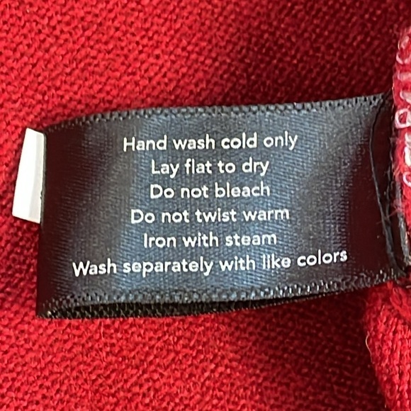 Boston Proper Embellished Snowflake Sweater Dress Rhinestone Faux Pearl Sz M - Picture 12 of 14